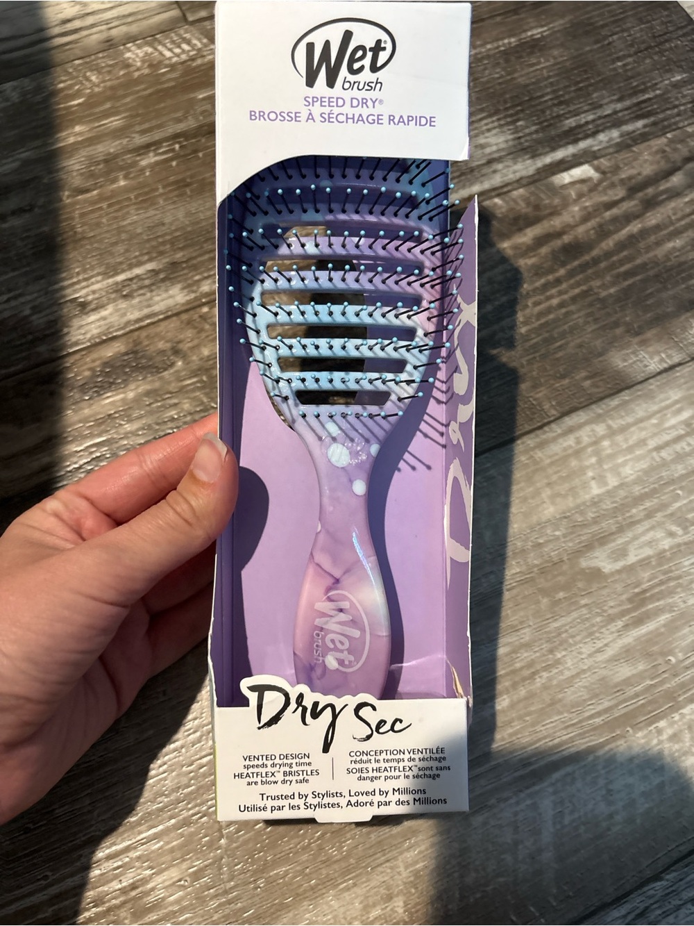 Wet Brush Dry Sec Speed Dry Hair Brush - Lavender & Blue